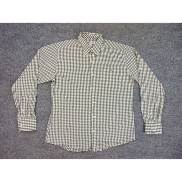 Territory Ahead Shirt Mens Large Green White Check Button Down Collar - Picture 2 of 8